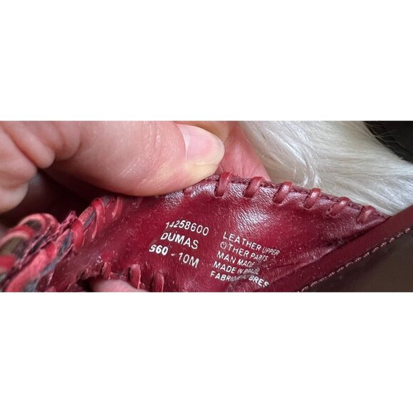 Ladies Naturalizer Dumas Red Leather Sandals Shoes Size 10M New Womens Heels - Picture 9 of 9